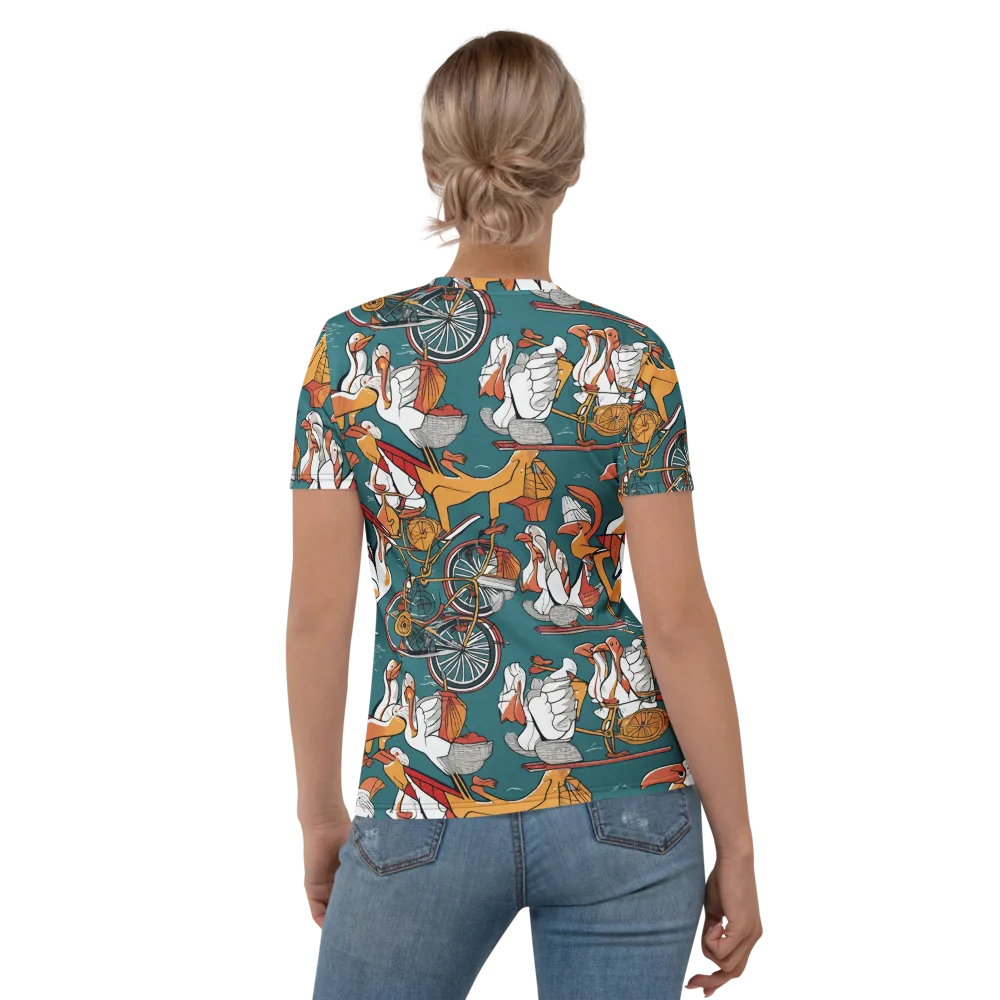 Pelican Velodrome on Women's Crew Neck T-Shirt — Back