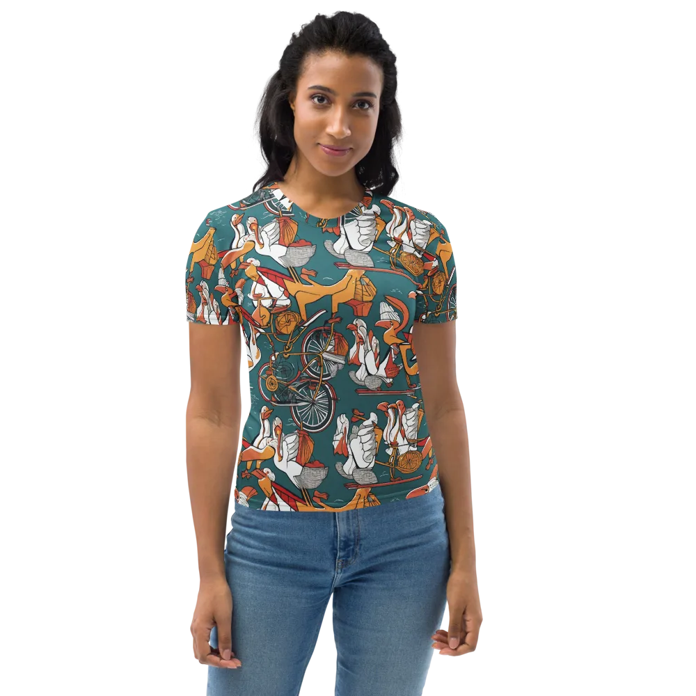 Pelican Velodrome on Women's Crew Neck T-Shirt — Front