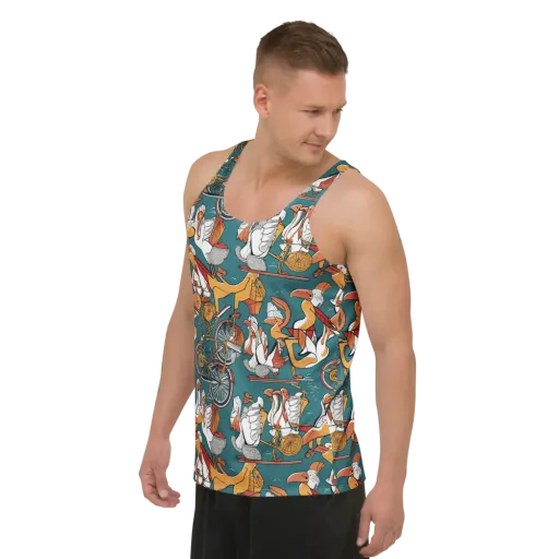 Pelican Velodrome on a Men's Tank Top