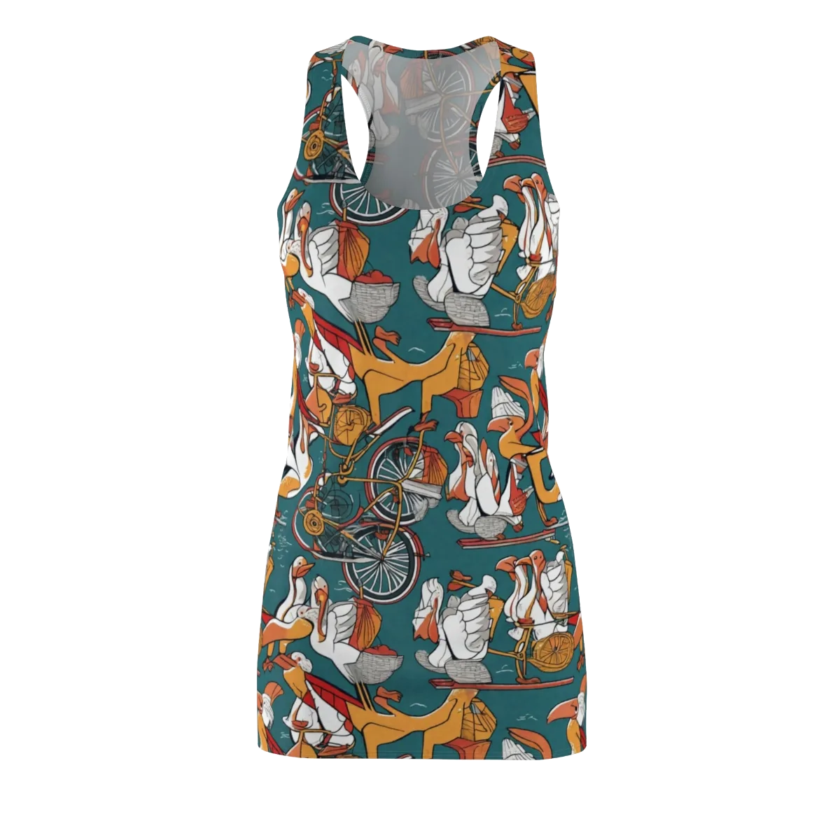 Pelican Velodrome on Racerback Dress — Front
