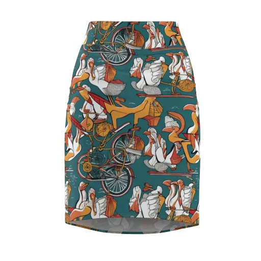 Pelican Velodrome on a Pencil Skirt