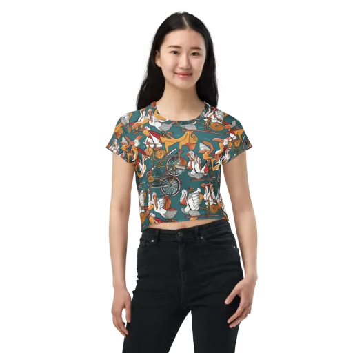 Pelican Velodrome on a Crop Tee
