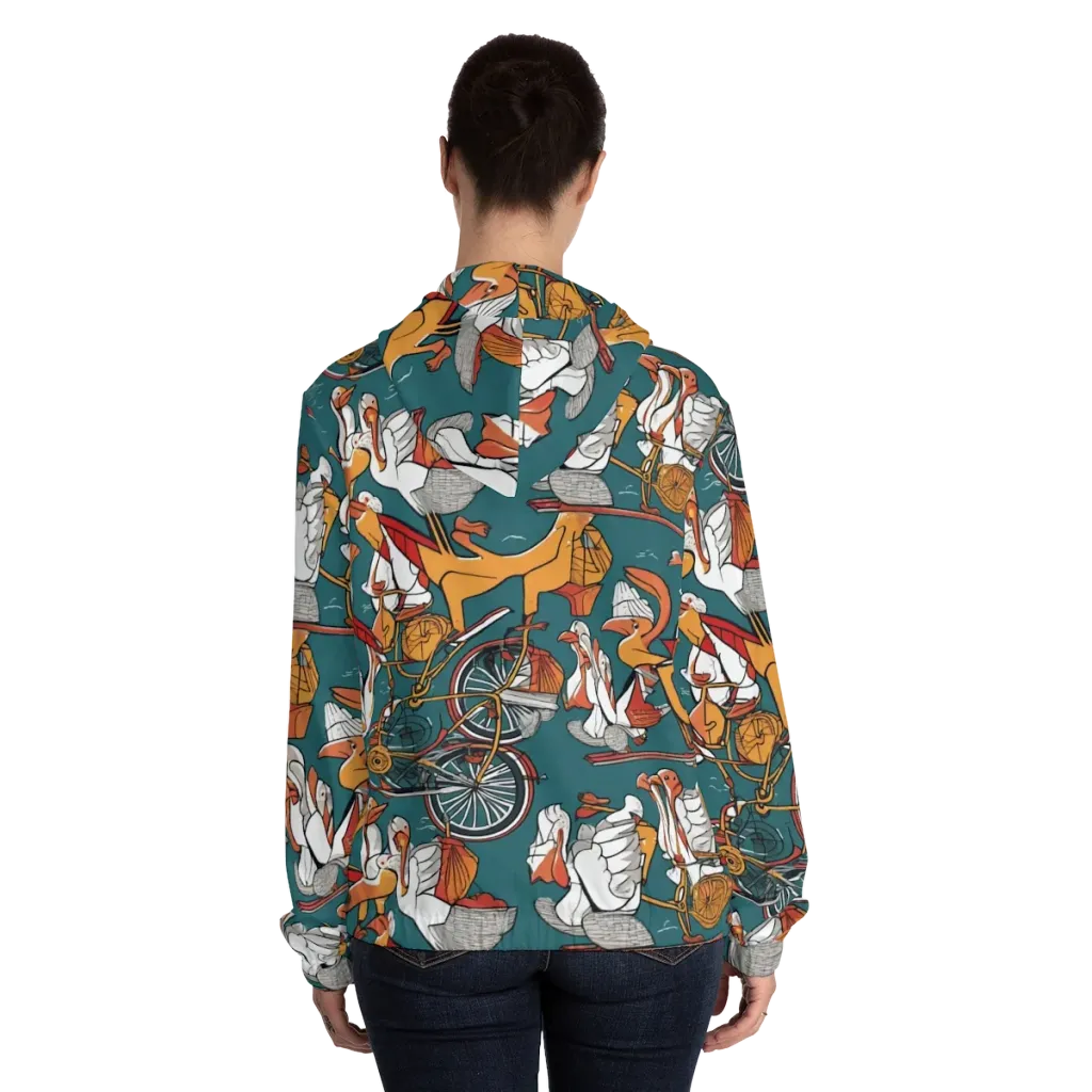 Pelican Velodrome on Women's Full-Zip Hoodie — Back On Person