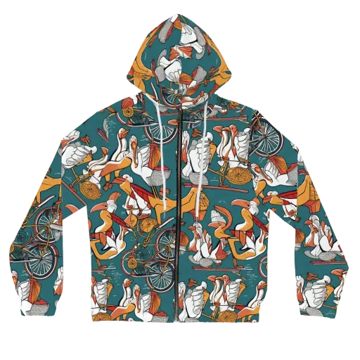 Pelican Velodrome on a Women's Full-Zip Hoodie