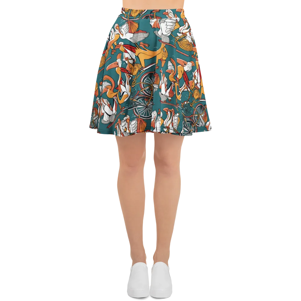 Pelican Velodrome on Skater Skirt — Front