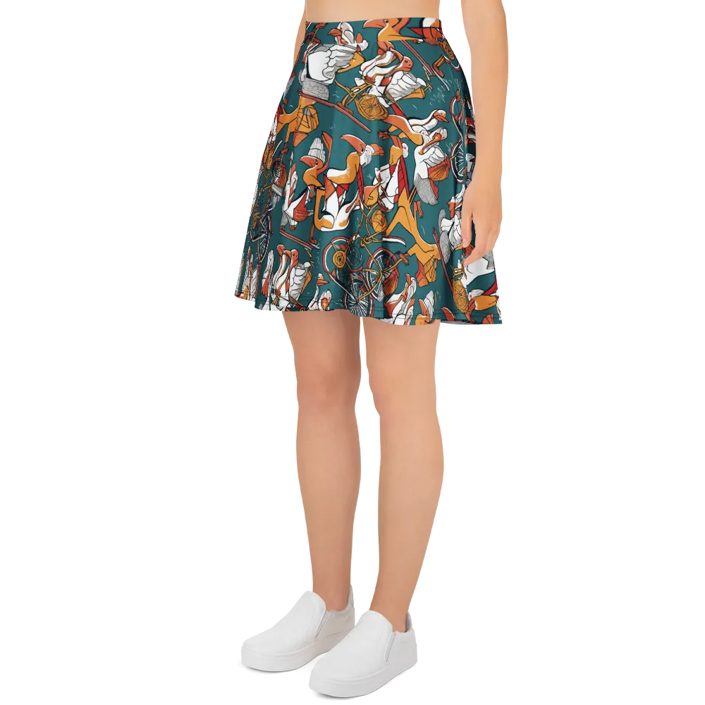 Pelican Velodrome on Skater Skirt — Left