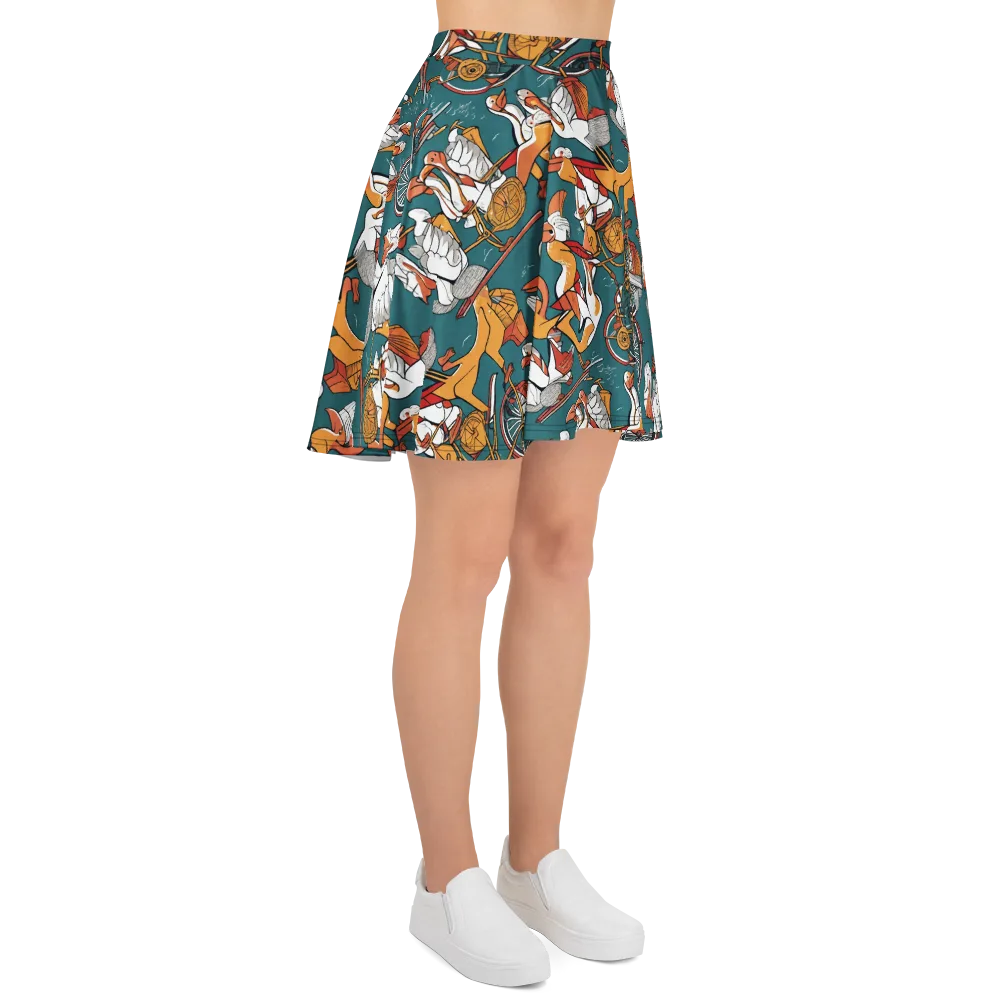 Pelican Velodrome on Skater Skirt — Right