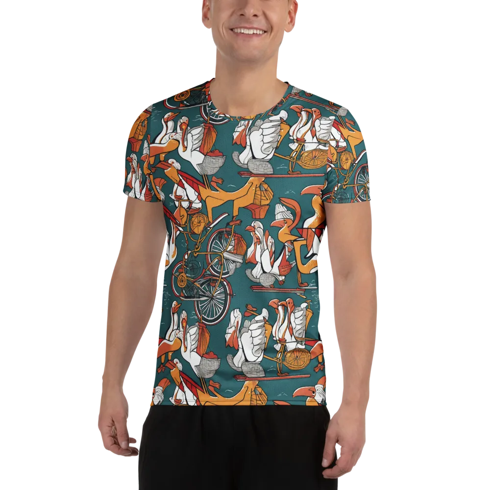 Pelican Velodrome on Men's Athletic T-Shirt — Front