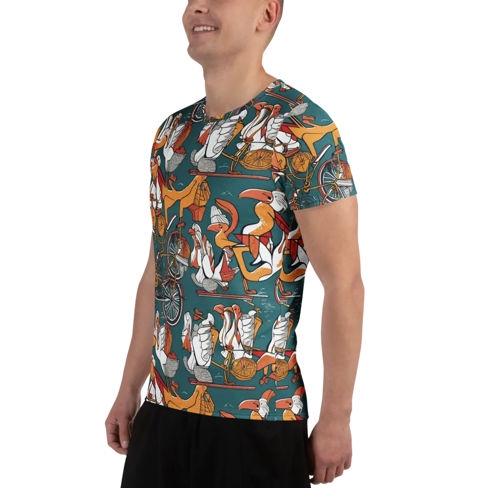 Pelican Velodrome on Men's Athletic T-Shirt — Left