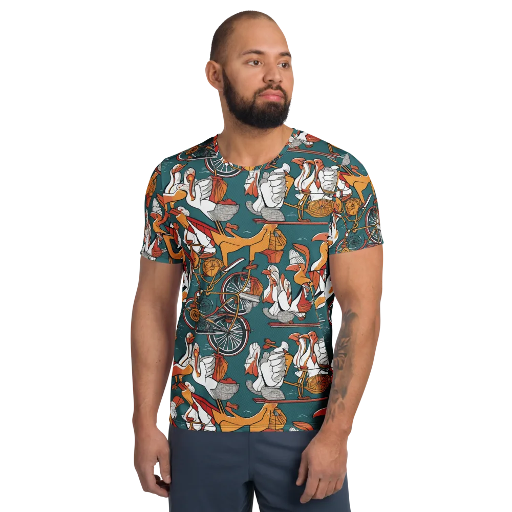 Pelican Velodrome on Men's Athletic T-Shirt — Front