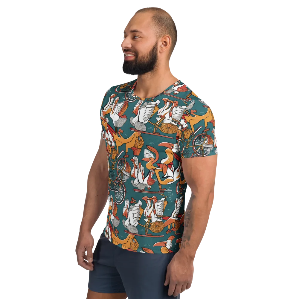 Pelican Velodrome on Men's Athletic T-Shirt — Left