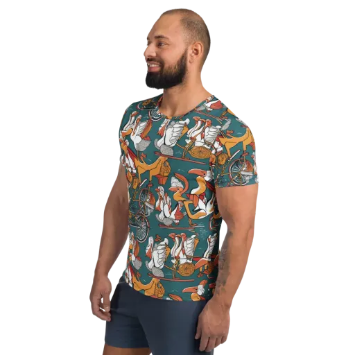 Pelican Velodrome on a Men's Athletic T-Shirt