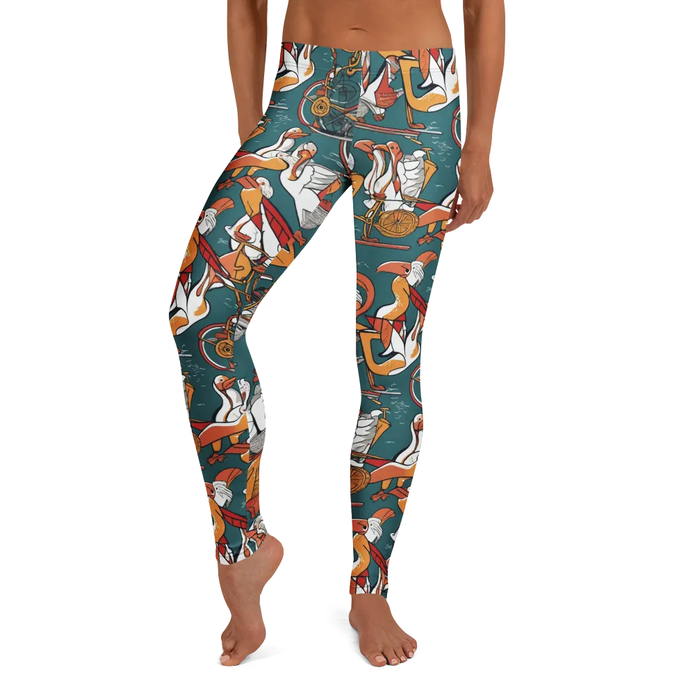 Pelican Velodrome on Leggings — Front
