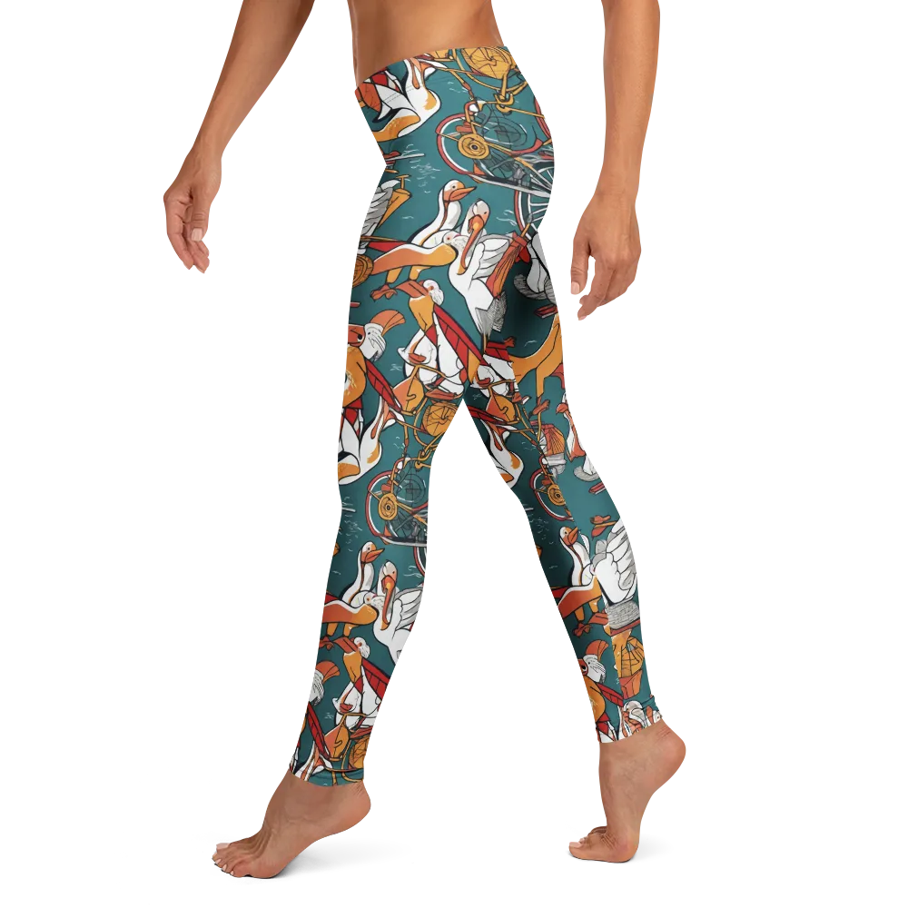 Pelican Velodrome on Leggings — Left