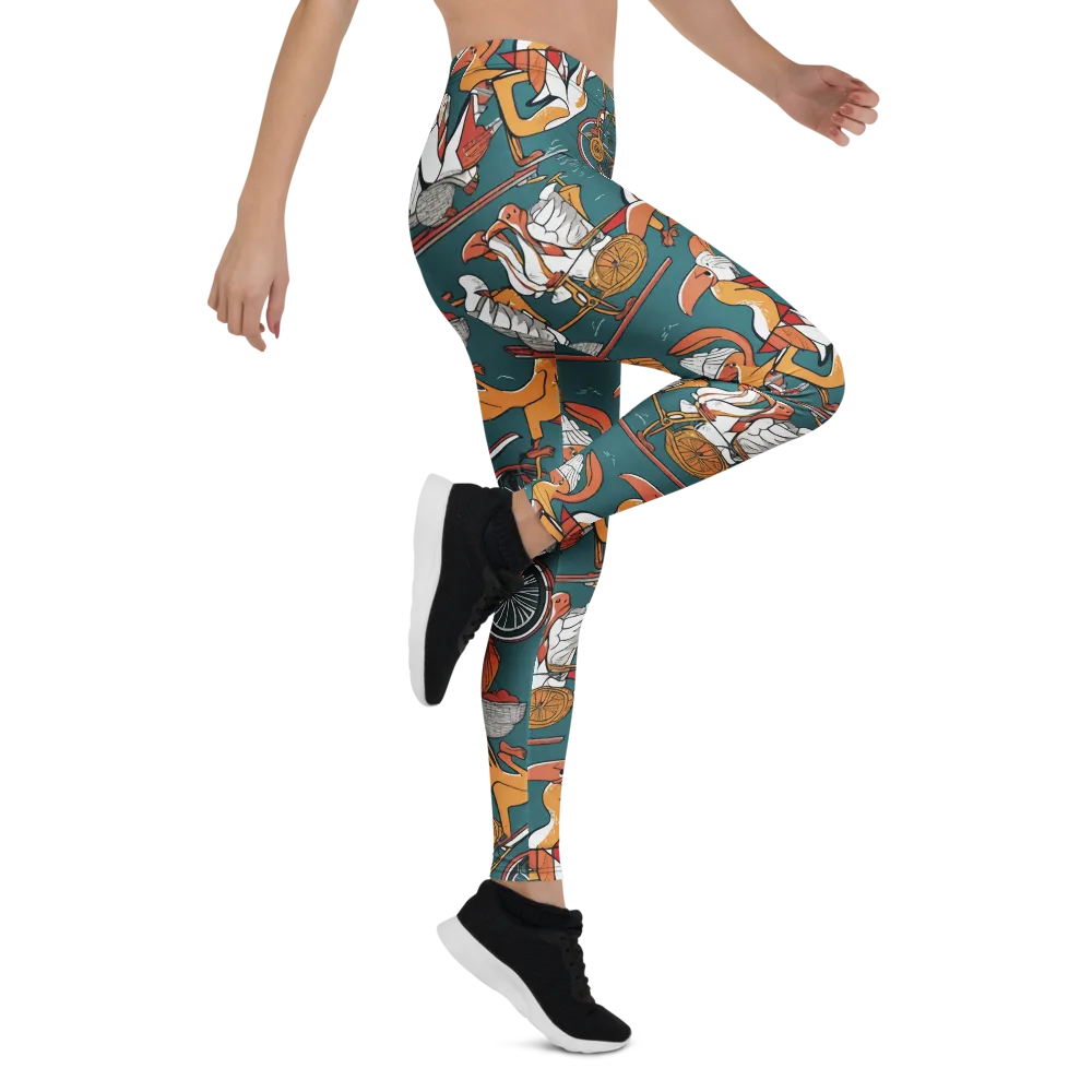 Pelican Velodrome on Leggings — Right