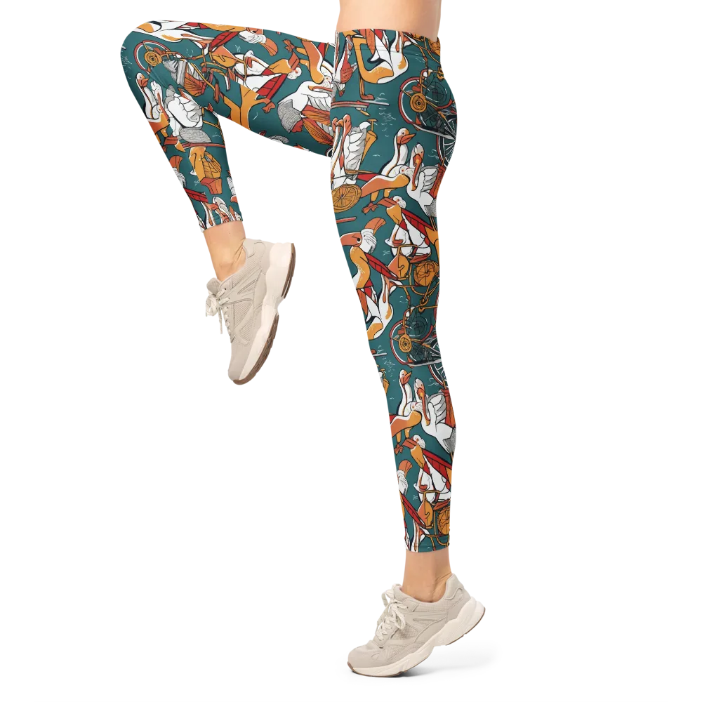 Pelican Velodrome on Leggings — Left
