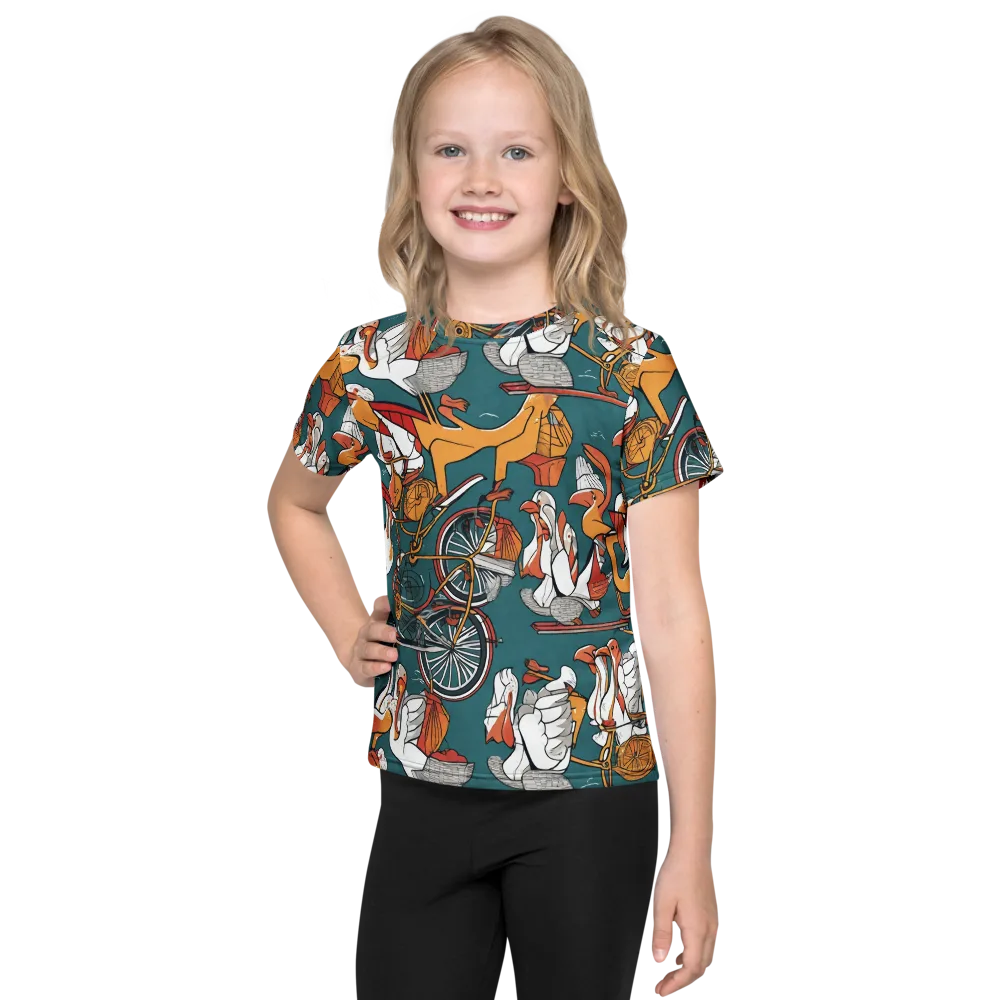 Pelican Velodrome on Kids Crew Neck T-Shirt — Front