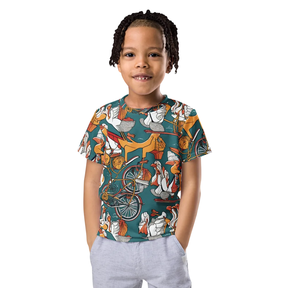 Pelican Velodrome on Kids Crew Neck T-Shirt — Front