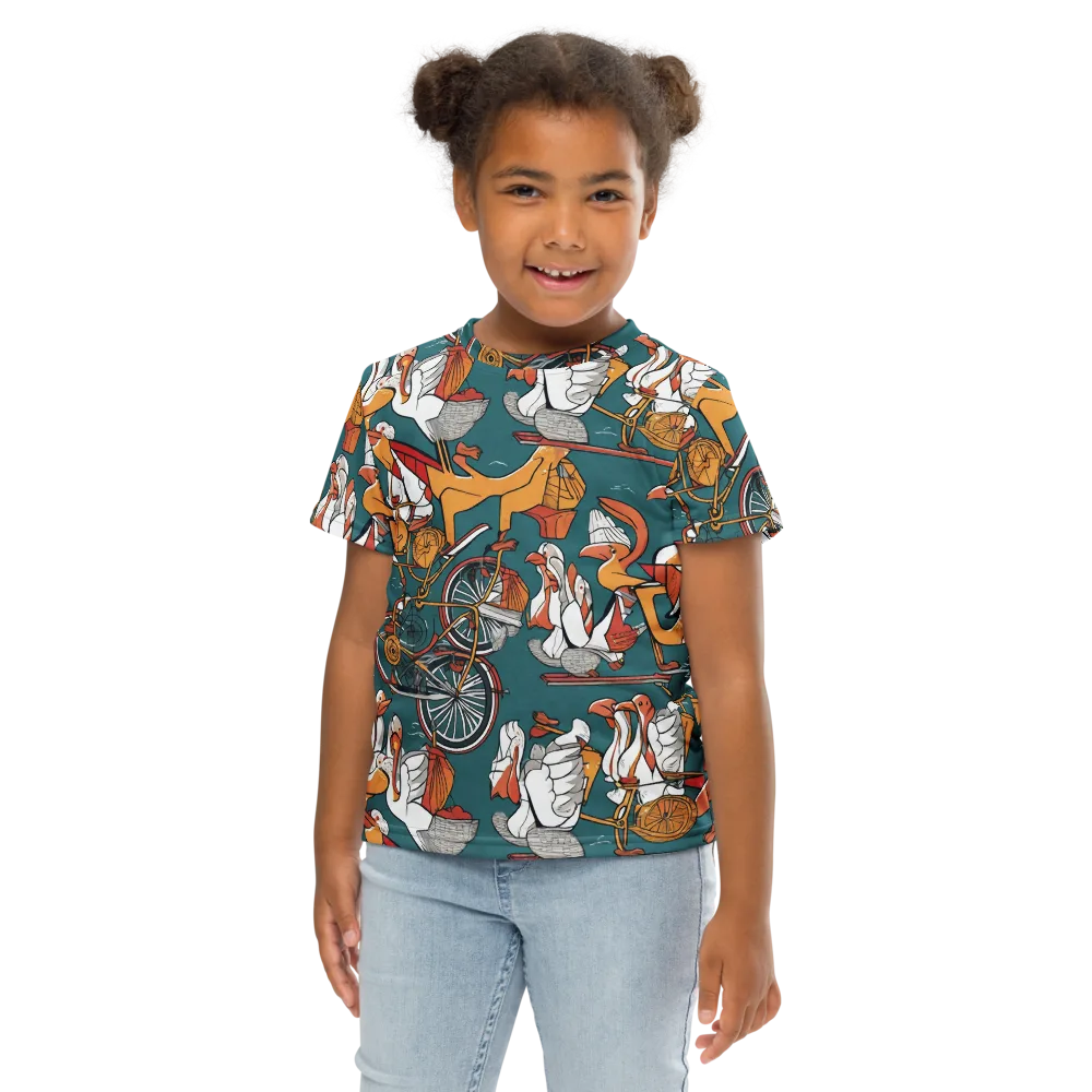 Pelican Velodrome on Kids Crew Neck T-Shirt — Front