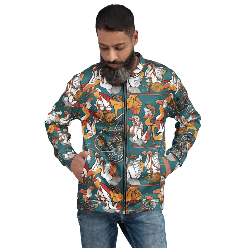 Pelican Velodrome on Bomber Jacket — Front