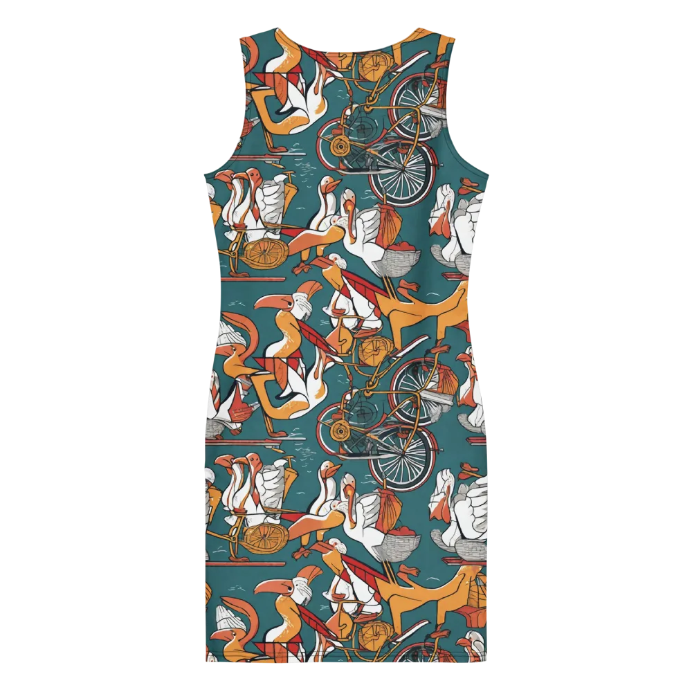 Pelican Velodrome on Bodycon Dress — Back