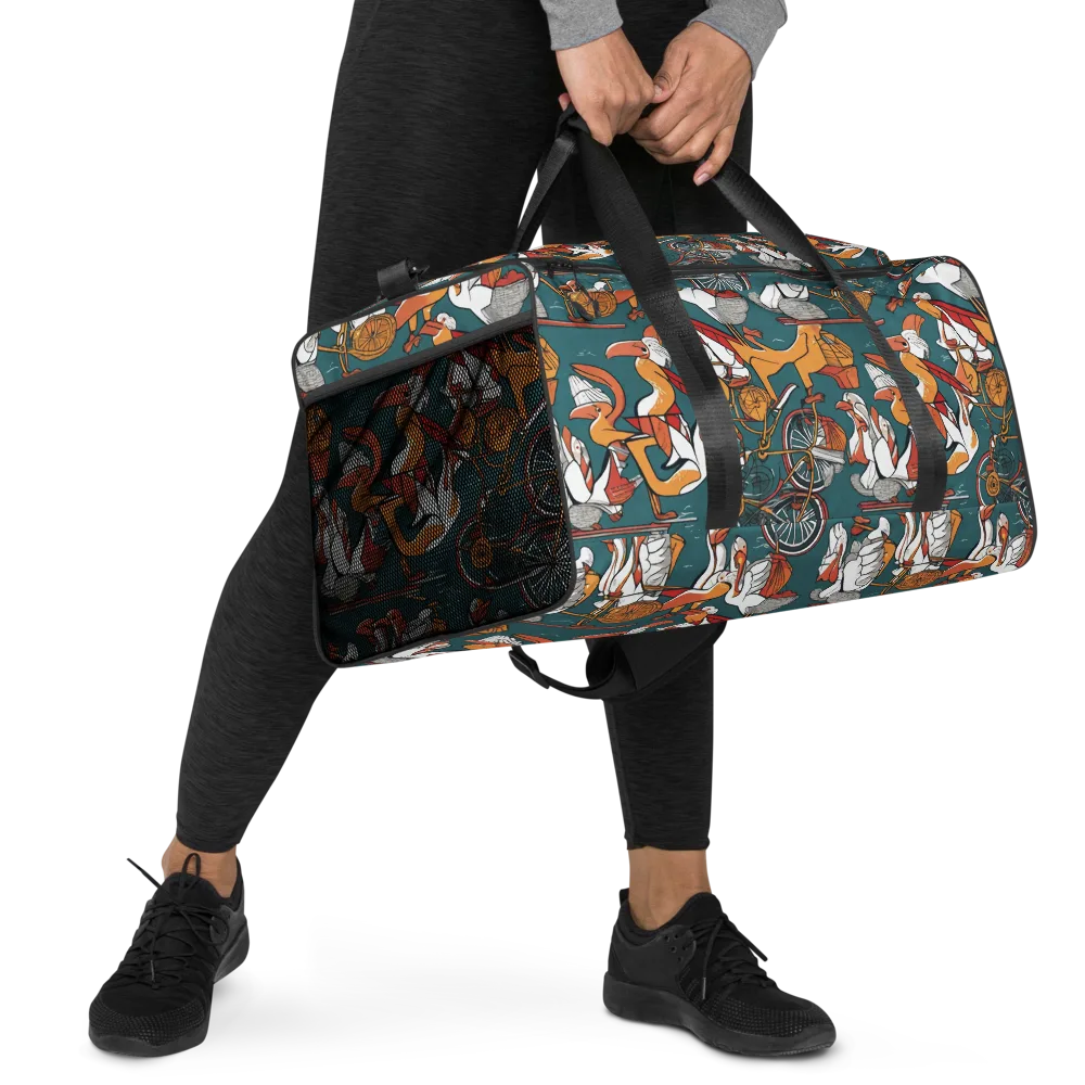 Pelican Velodrome on Duffle Bag — Right Front
