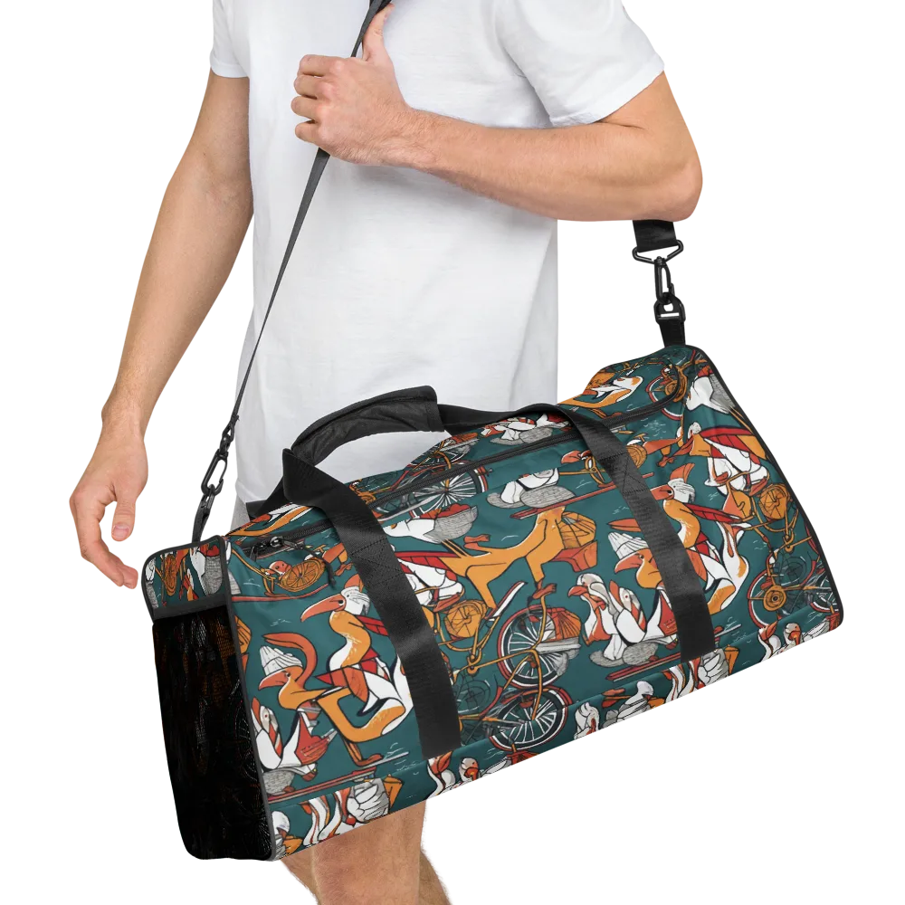 Pelican Velodrome on Duffle Bag — Right Front
