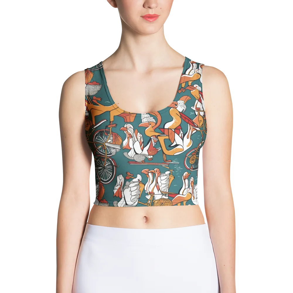 Pelican Velodrome on Crop Top — Front