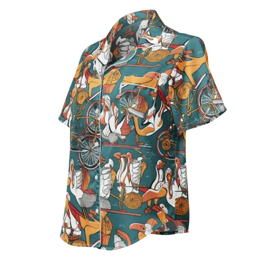 Pelican Velodrome on a Women's Short Sleeve Pajama Top