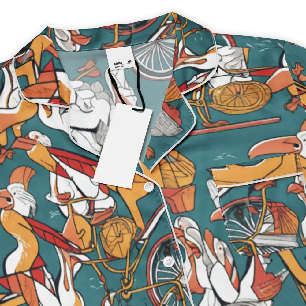 Pelican Velodrome on Women's Short Sleeve Pajama Top — Product details