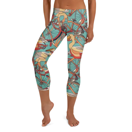 Pelican Pedal Parade on a Capri Leggings
