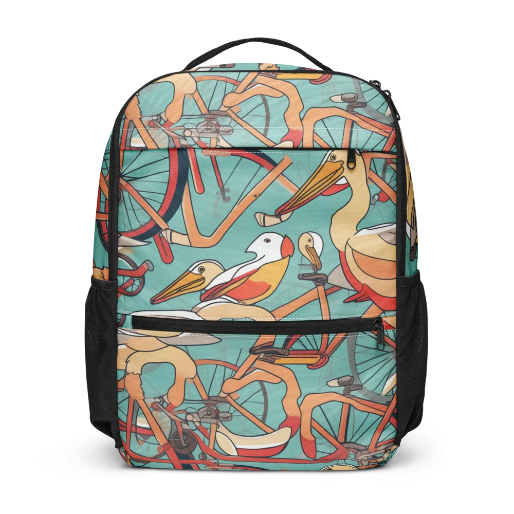 Pelican Pedal Parade on Utility Backpack — Front