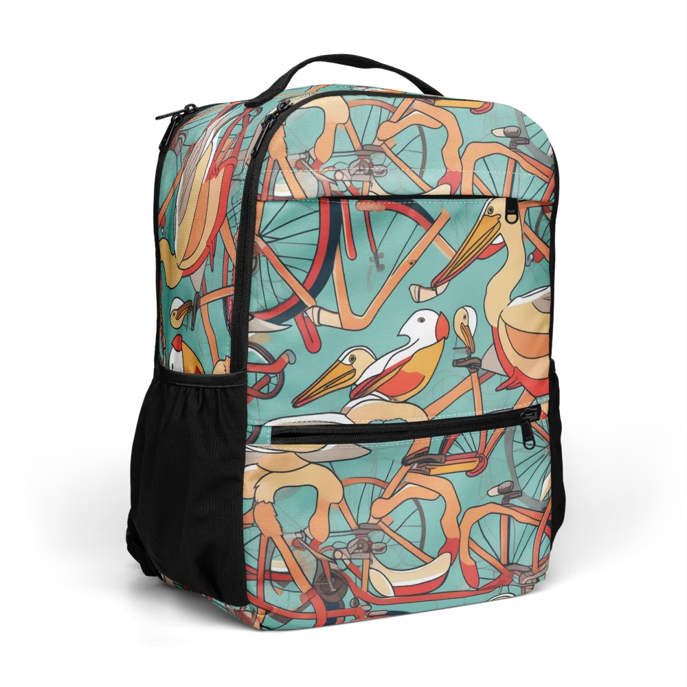 Pelican Pedal Parade on Utility Backpack — Right Front
