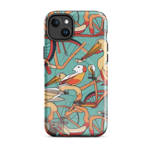 Pelican Pedal Parade on a MagSafe Tough Case for iPhone®