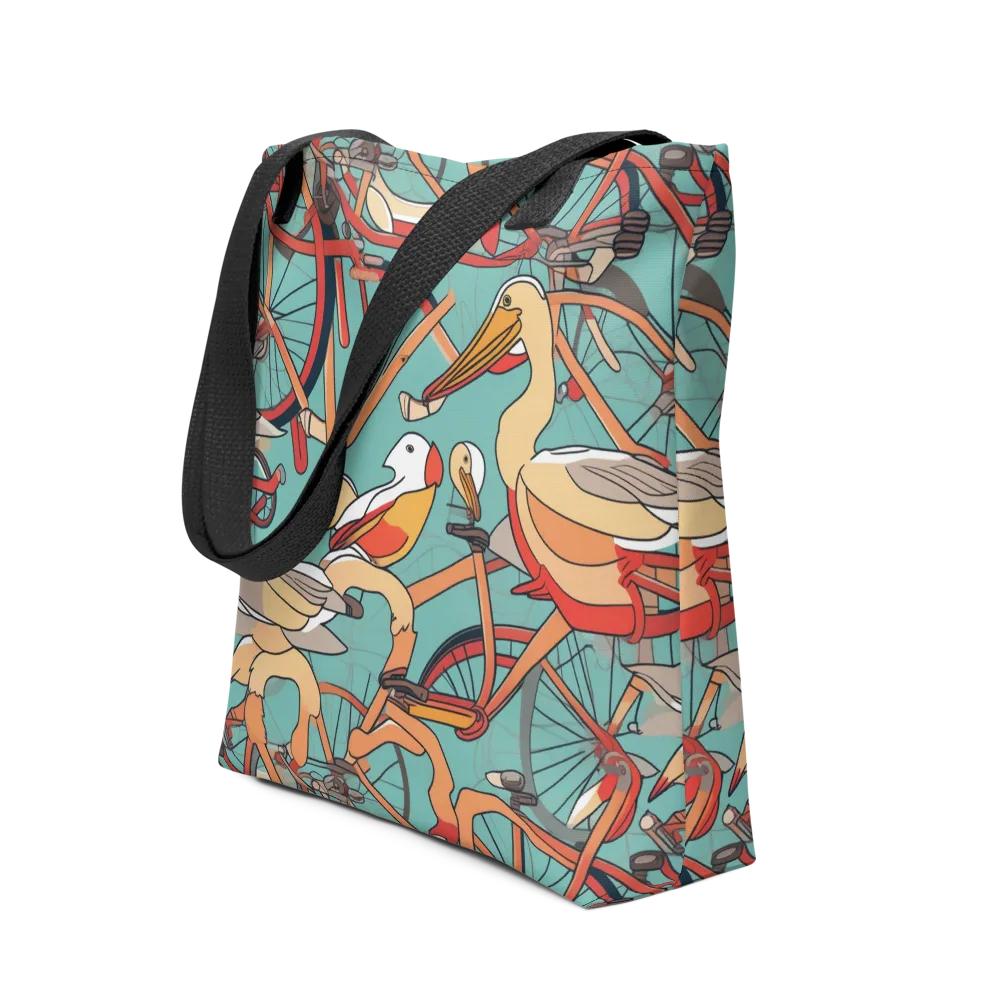 Pelican Pedal Parade on Tote Bag — Front
