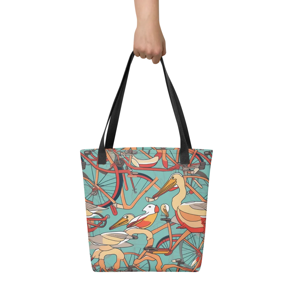 Pelican Pedal Parade on Tote Bag — Front