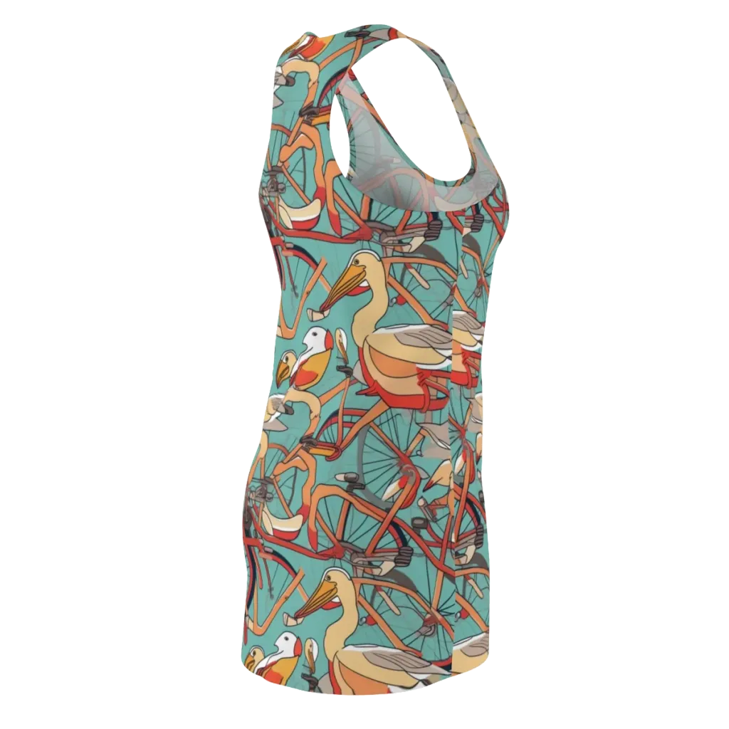 Pelican Pedal Parade on Racerback Dress — Back Side