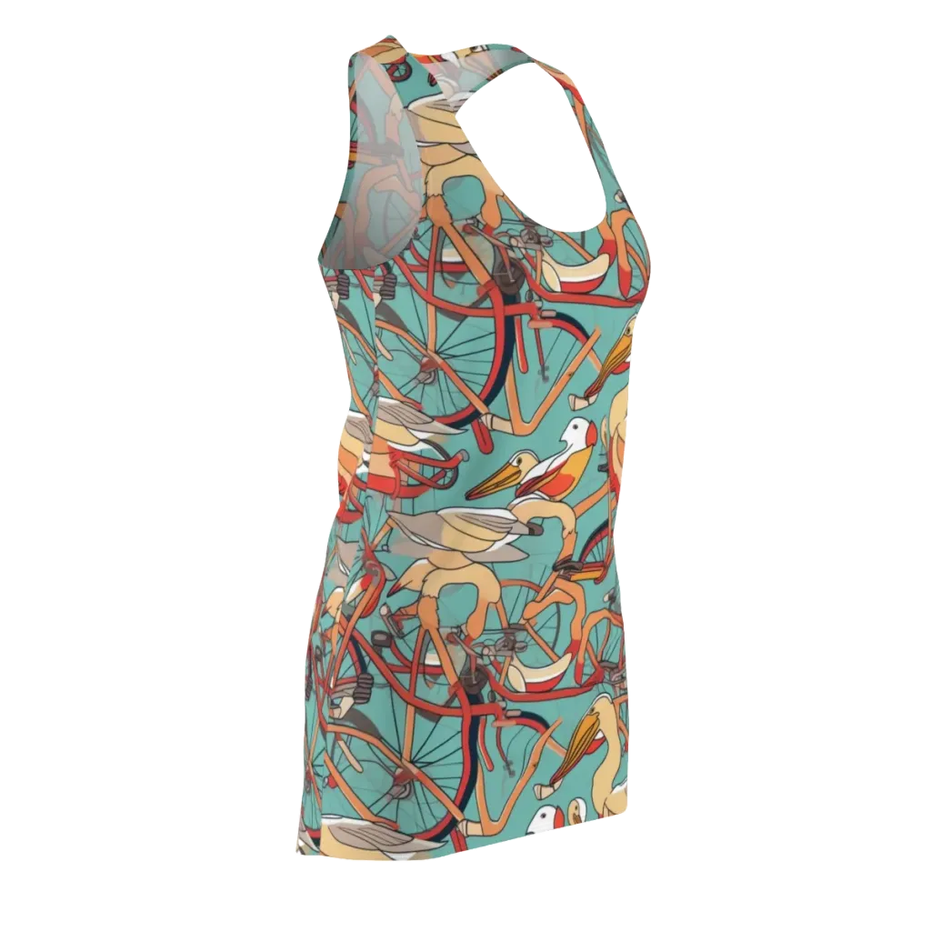 Pelican Pedal Parade on Racerback Dress — Front Side