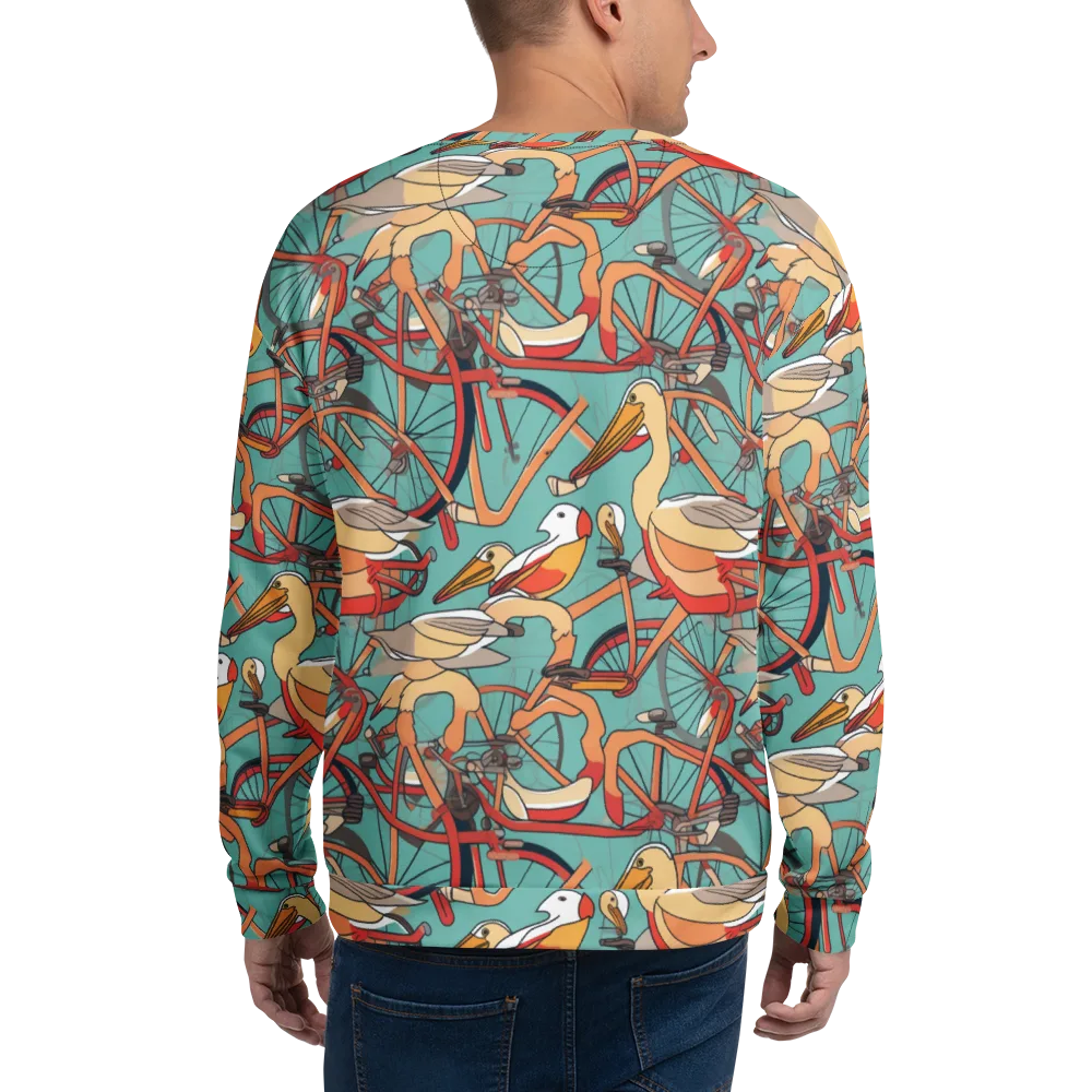 Pelican Pedal Parade on Sweatshirt — Back
