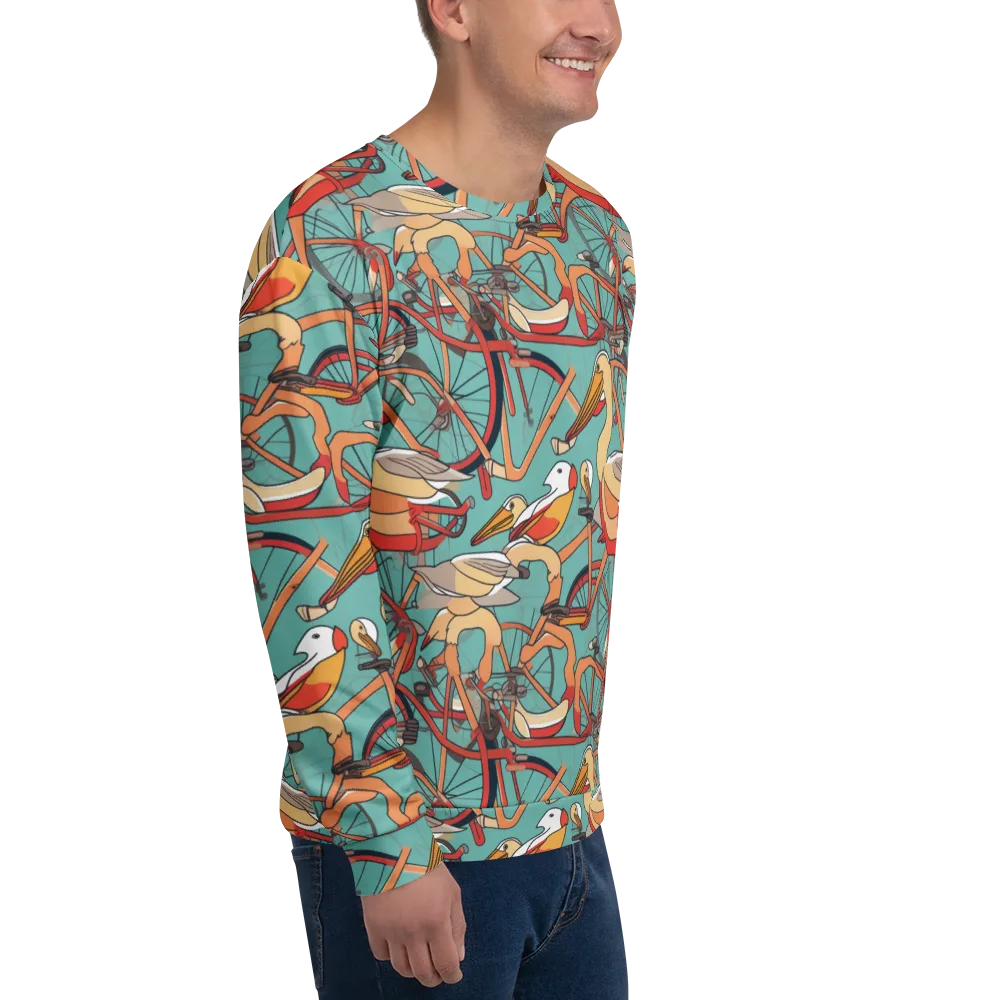 Pelican Pedal Parade on Sweatshirt — Right Front