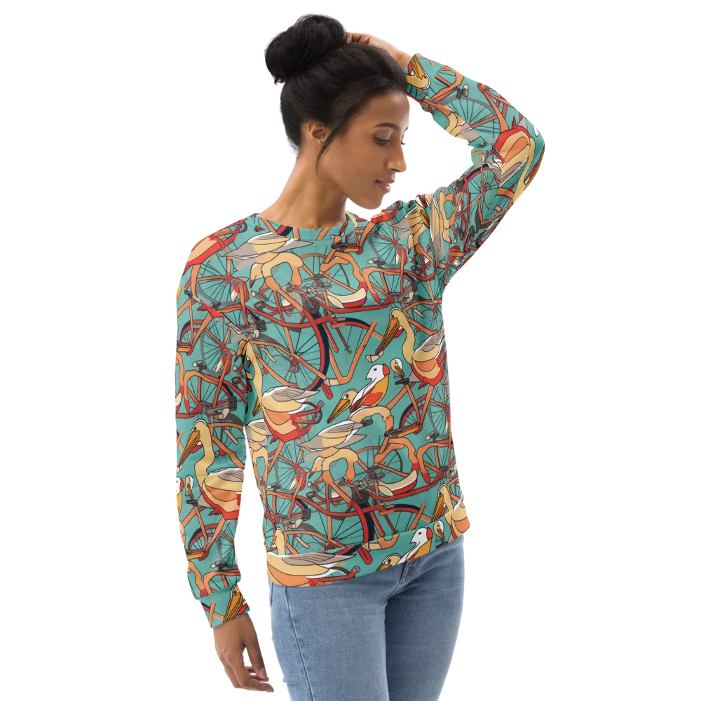 Pelican Pedal Parade on Sweatshirt — Right Front