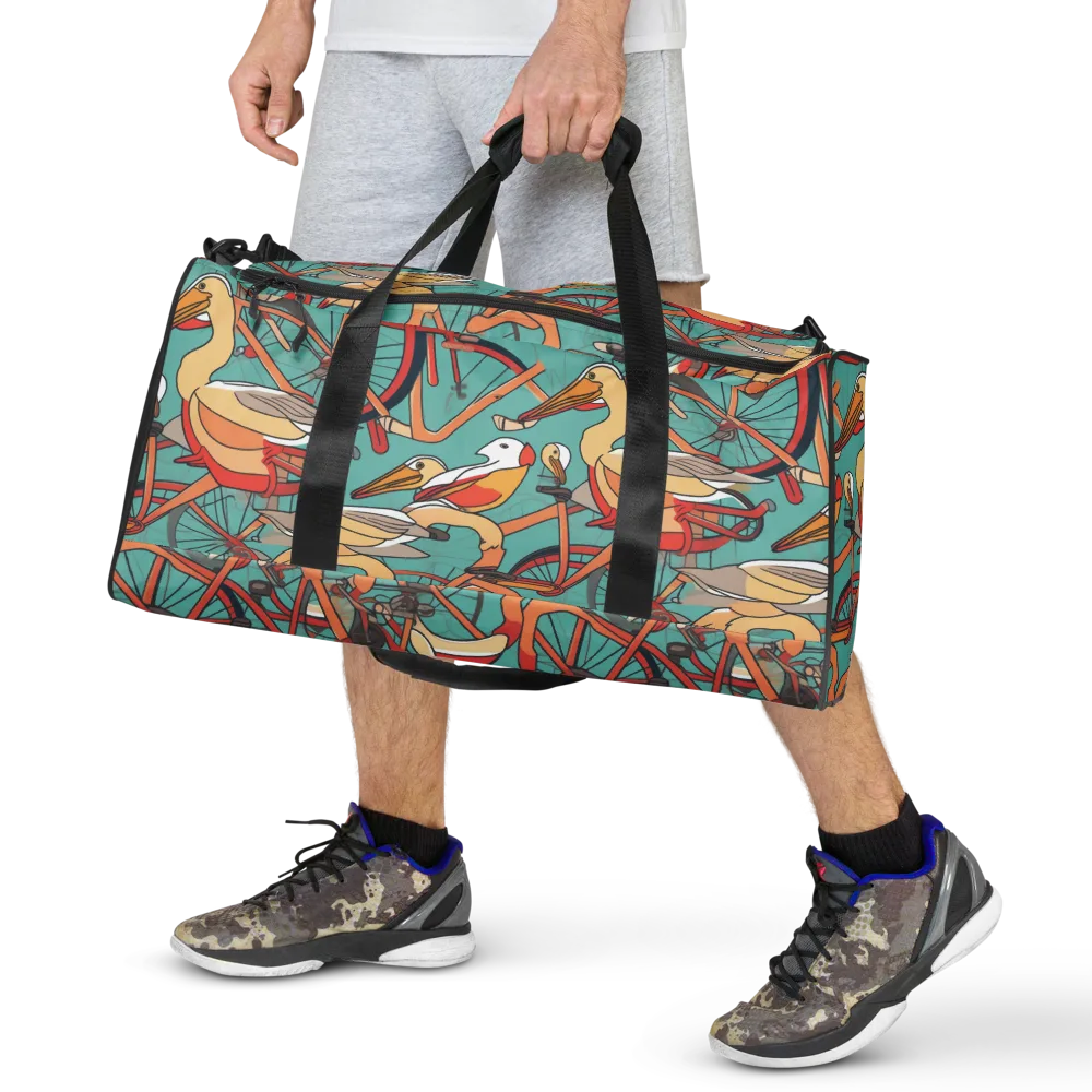 Pelican Pedal Parade on Duffle Bag — Front