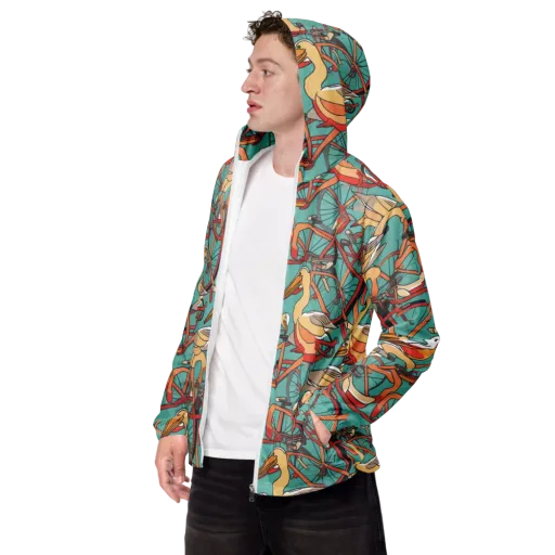 Pelican Pedal Parade on a Men's Windbreaker