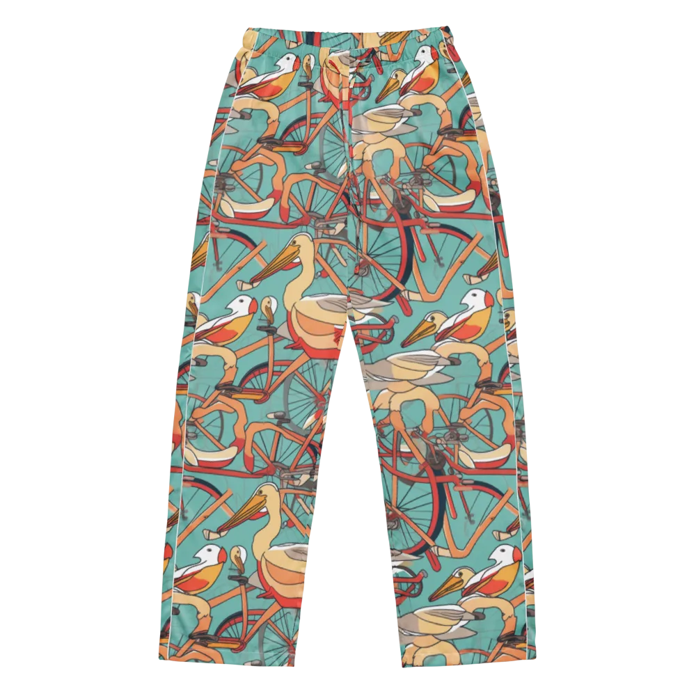 Pelican Pedal Parade on Women's Pajama Pants — Front