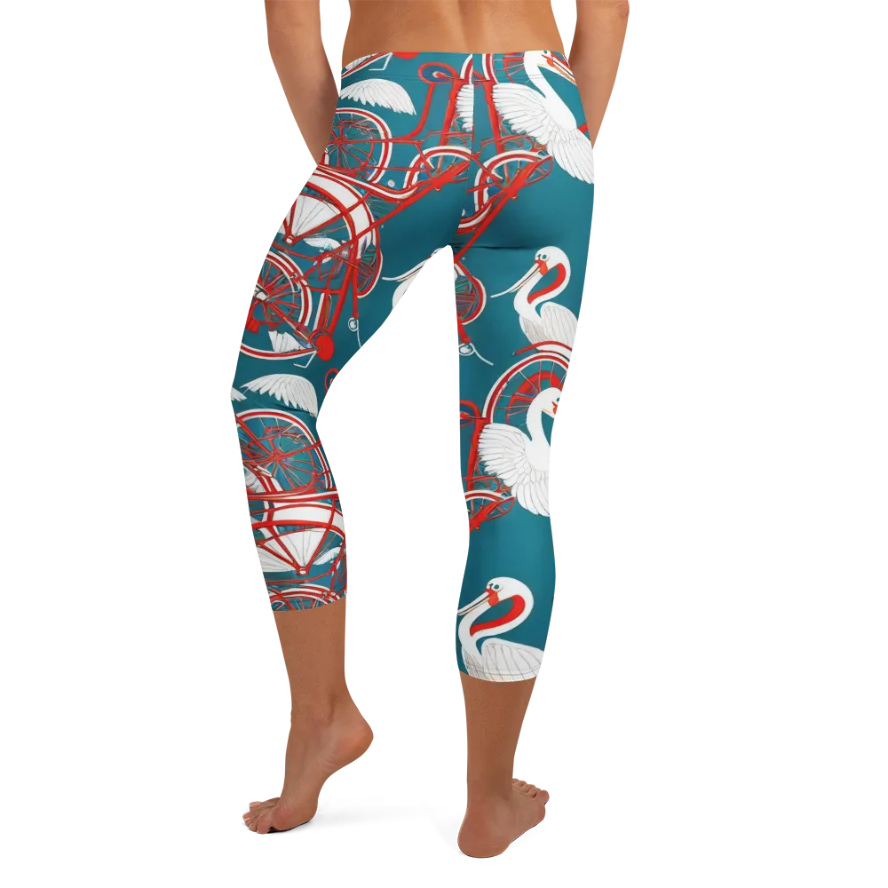 Scarlet Aviary on Capri Leggings — Back