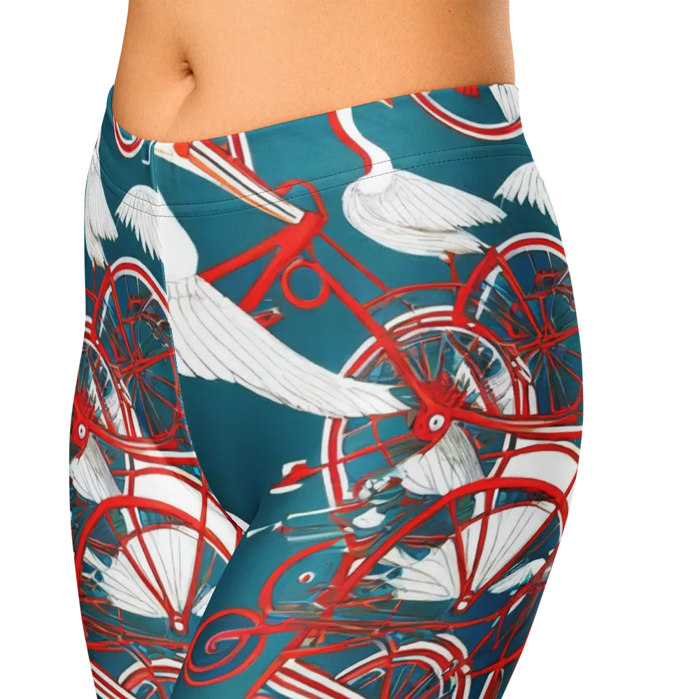 Scarlet Aviary on Capri Leggings — Zoomed-in