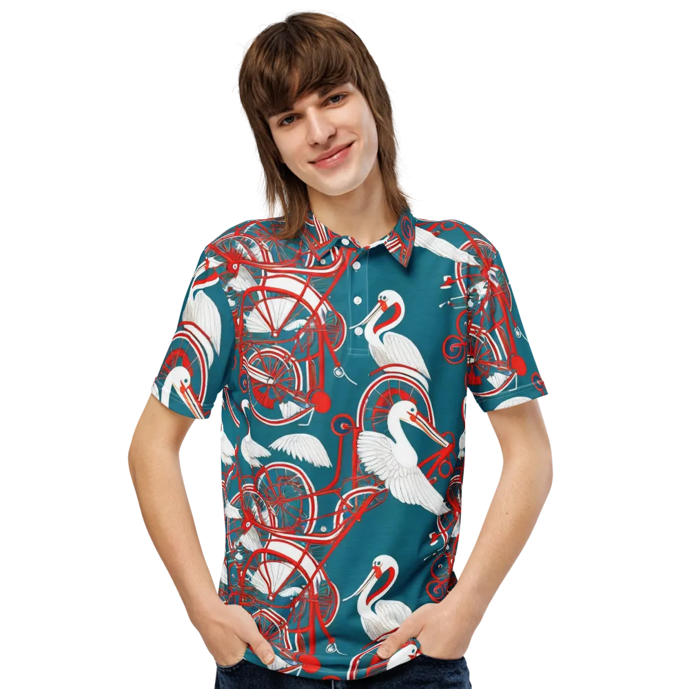 Scarlet Aviary on Men's Slim Fit Polo Shirt — Front