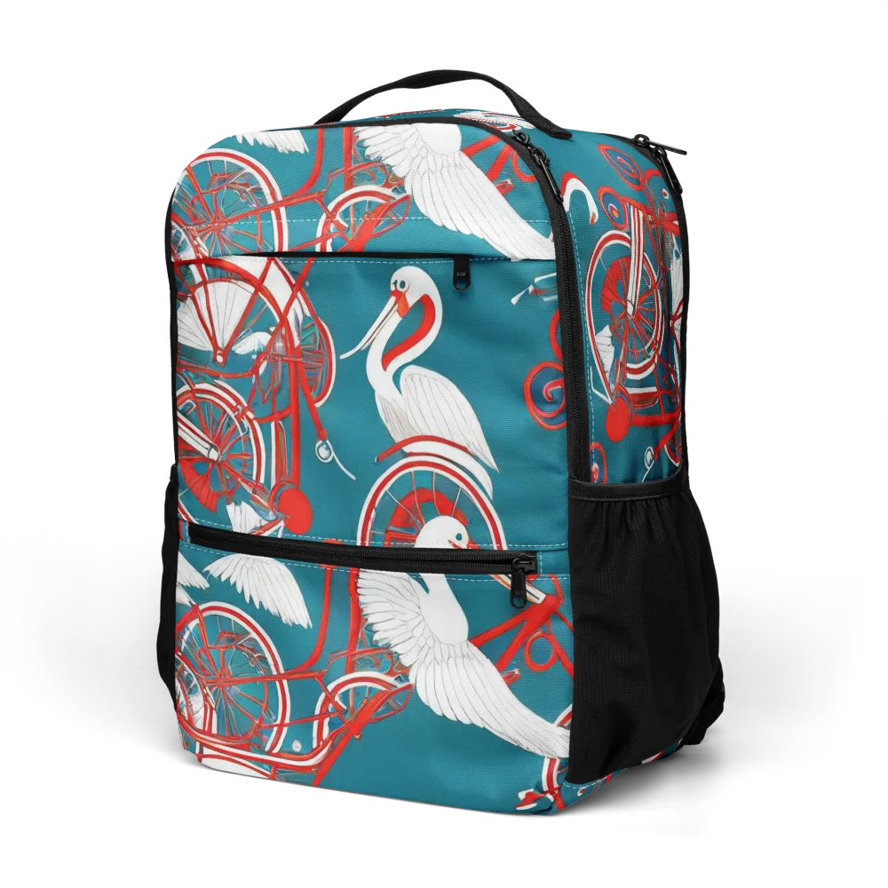 Scarlet Aviary on Utility Backpack — Left Front