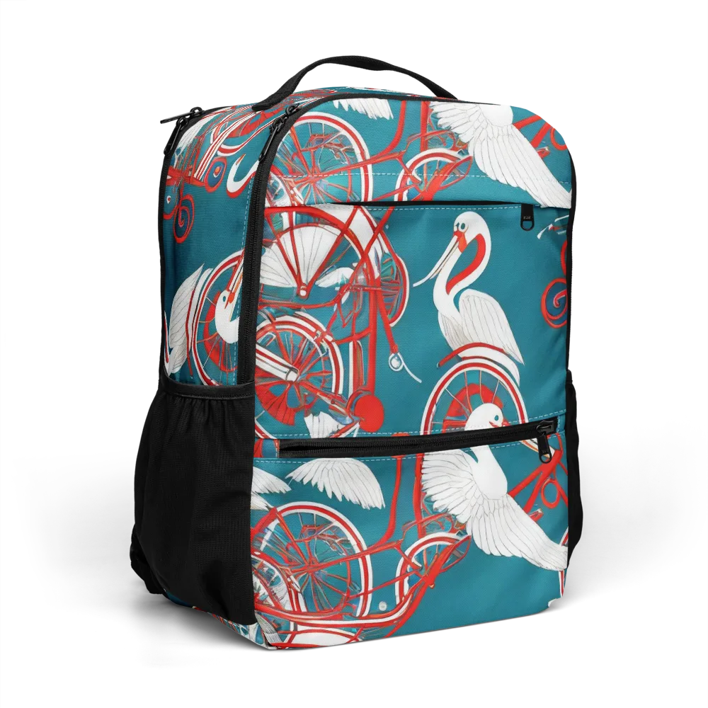Scarlet Aviary on Utility Backpack — Right Front