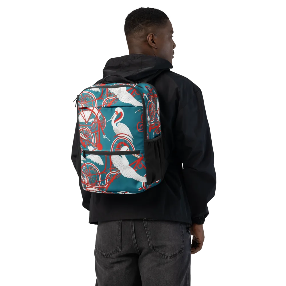 Scarlet Aviary on Utility Backpack — Back
